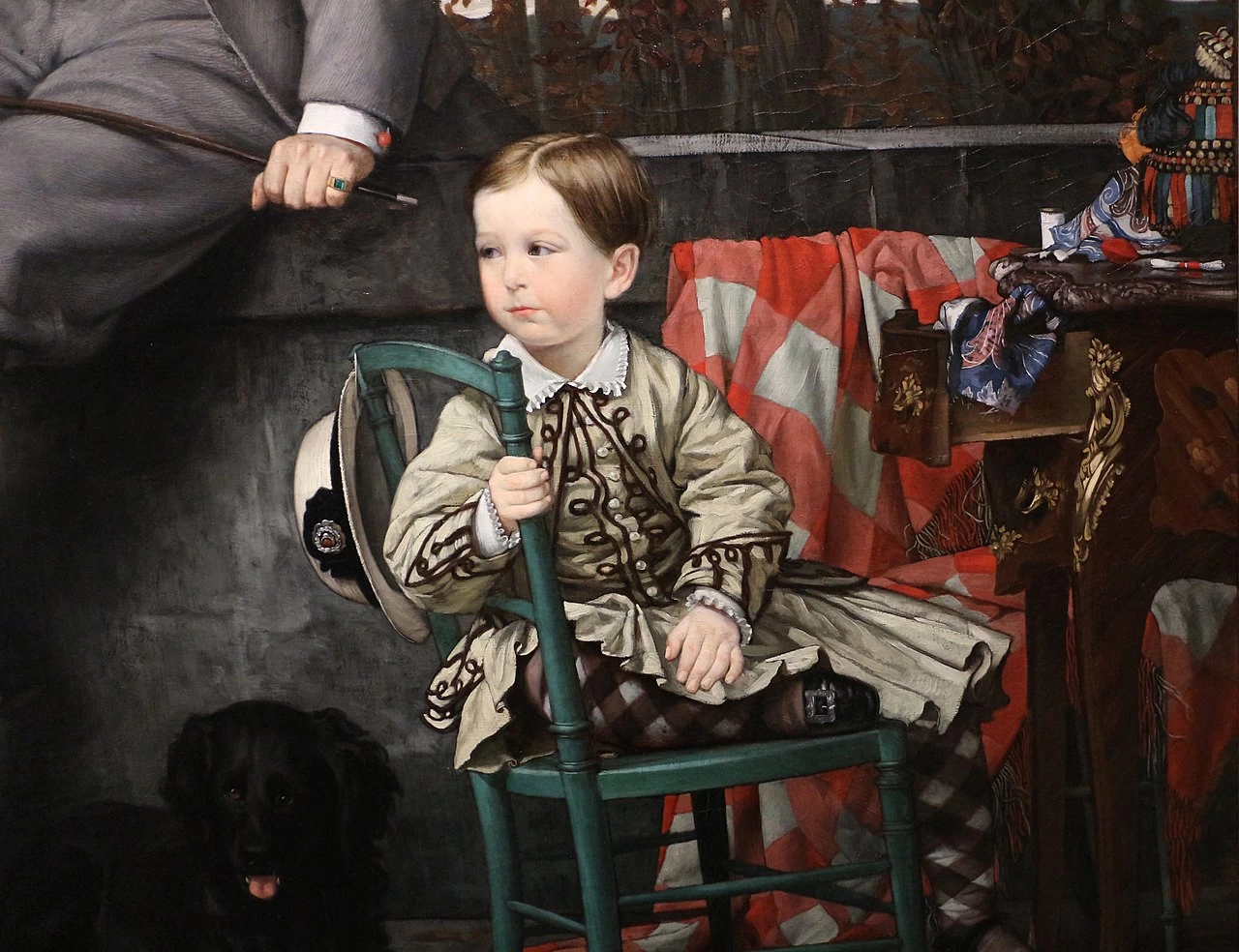 James Tissot - 162, Ritratto del Marchese e della Marchesa di Miramon e dei loro figli, 1865, musée d’Orsay, Paris, dettaglio 1